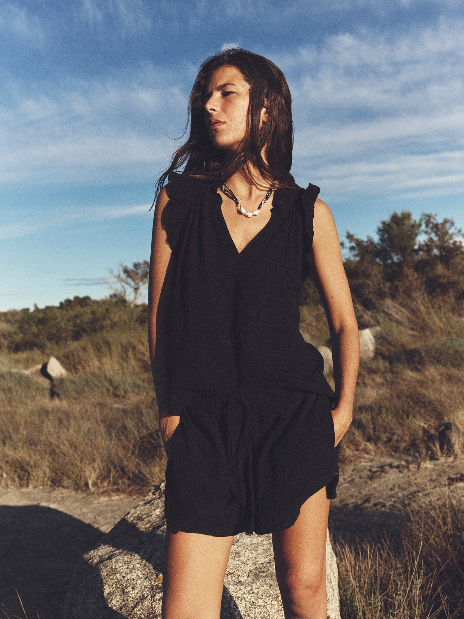 Black Bex Gauze Top - Image 3