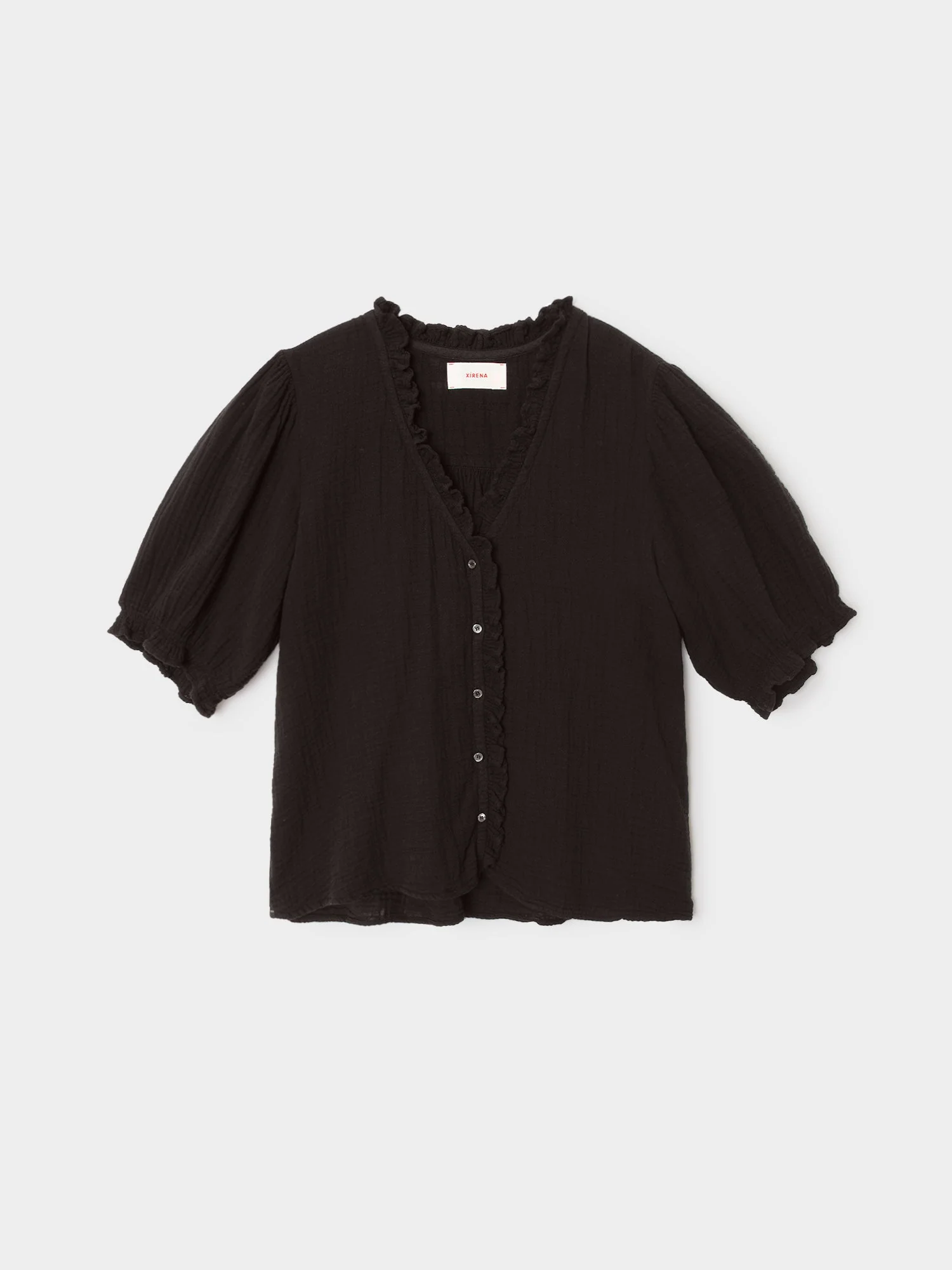 Black Jenna Gauze Shirt