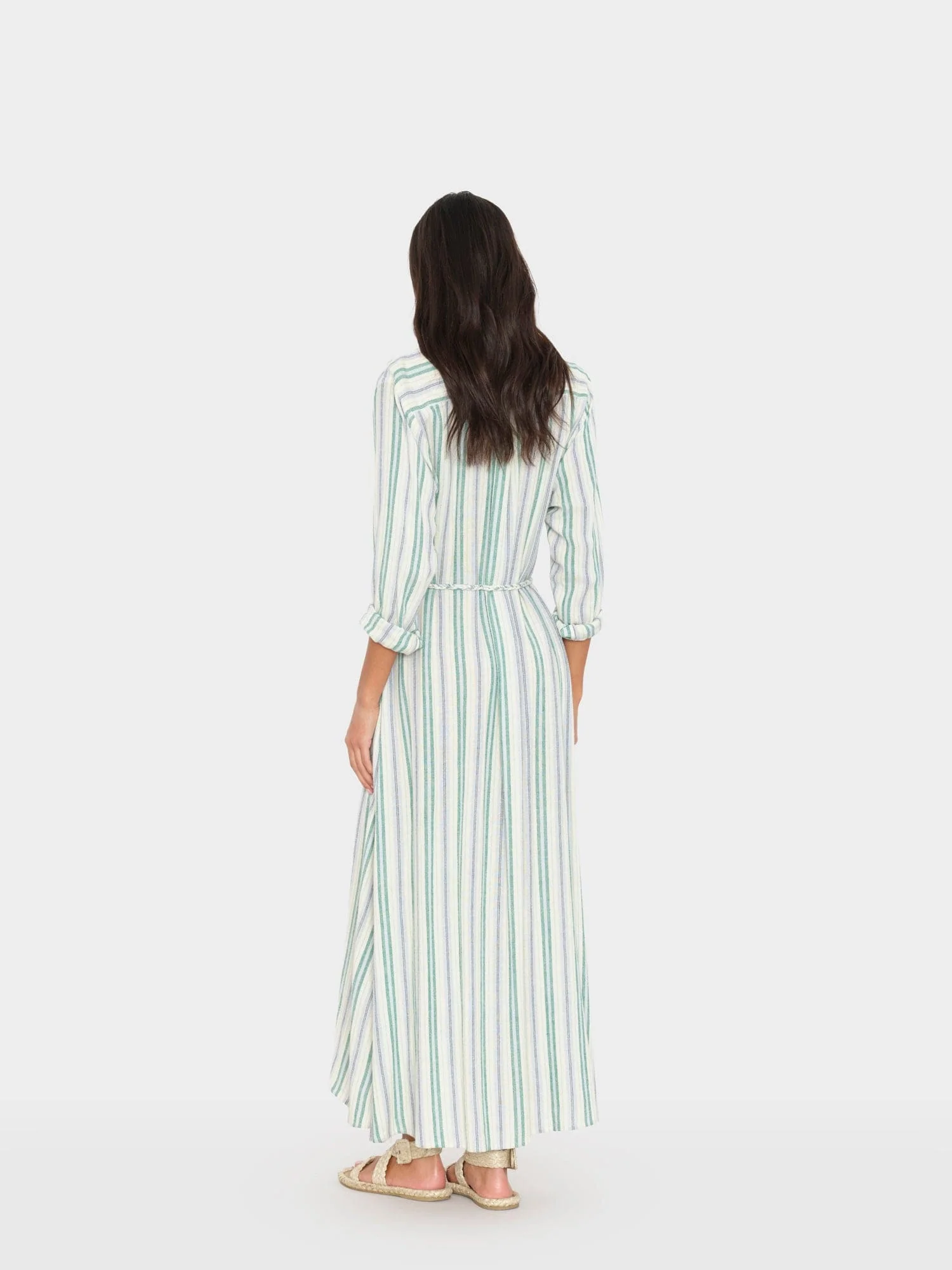 Blue Moss Stripe Bowen Dress - Image 3