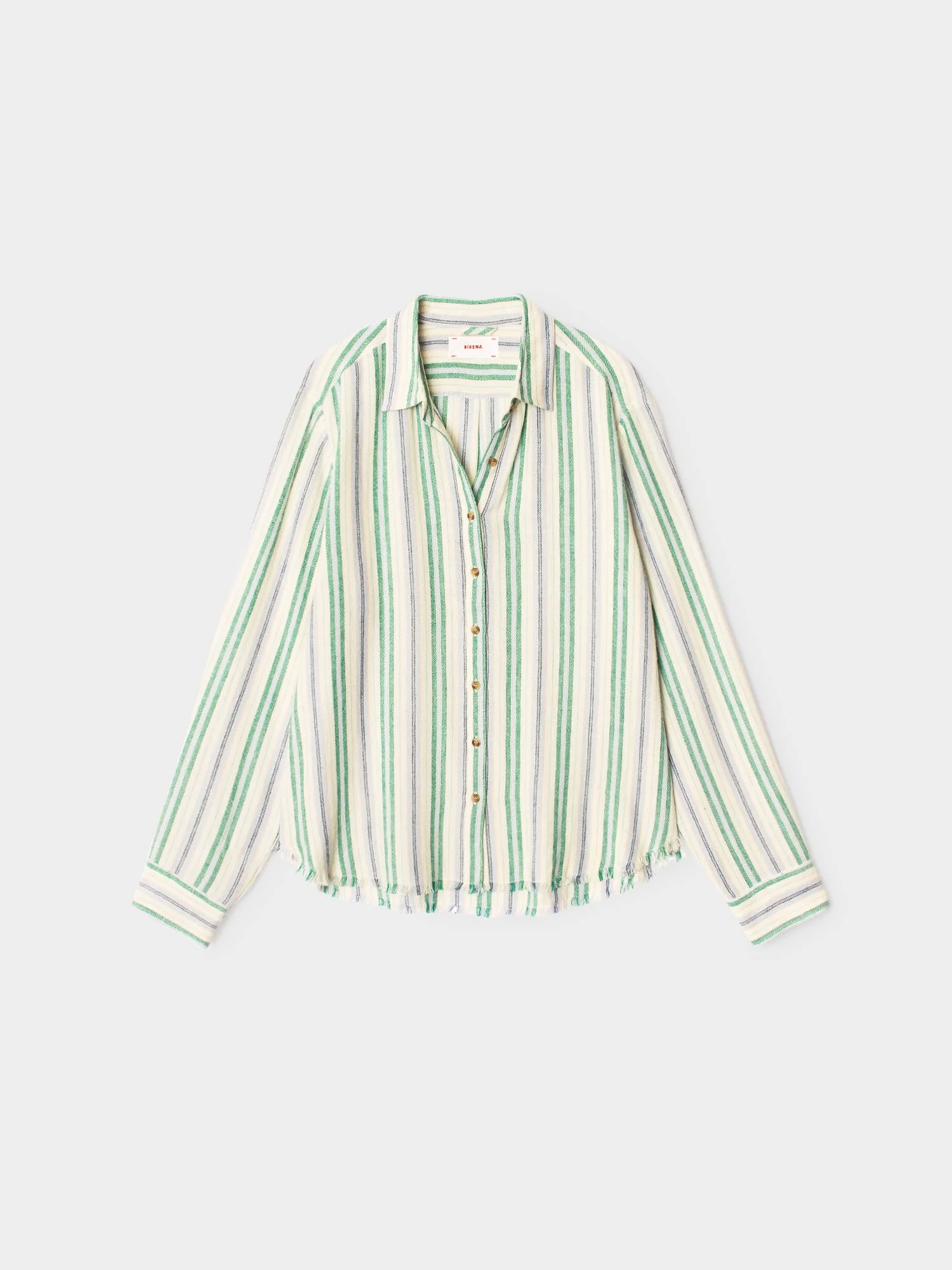 Blue Moss Stripe Bowie Shirt - Image 3