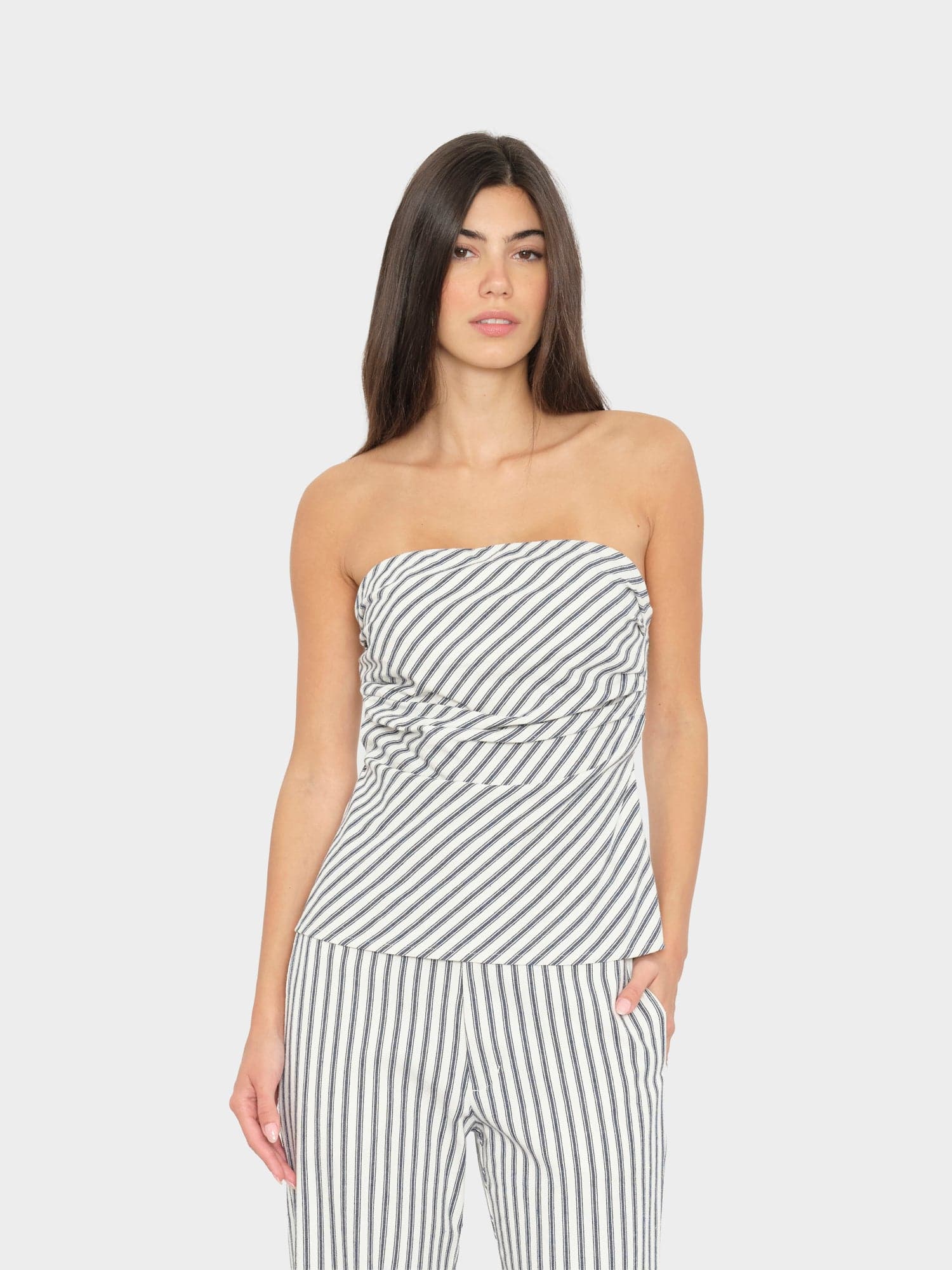 Blue Slate Stripe Nora Top