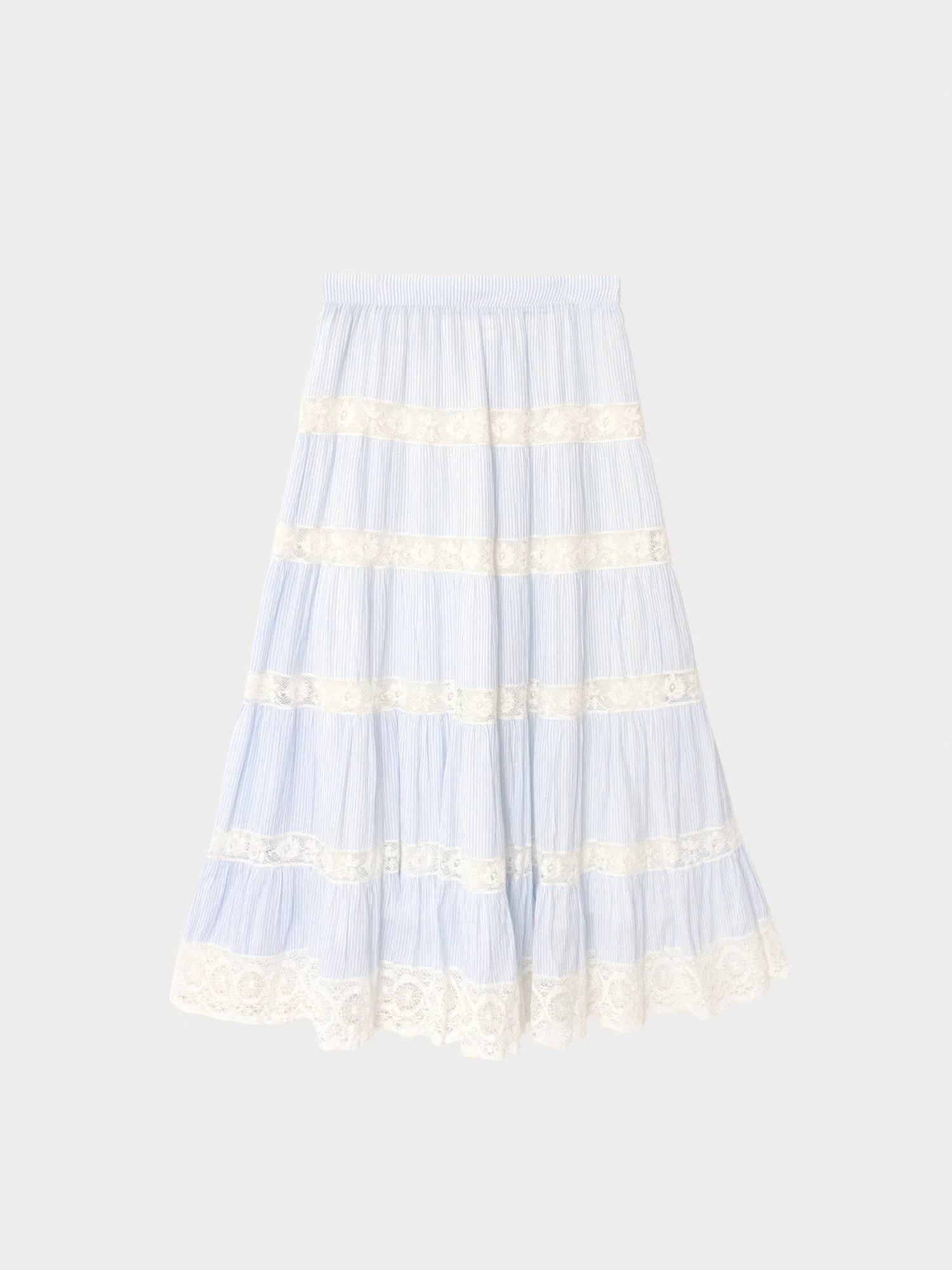 Blue White Stripe Amore Skirt - Image 3