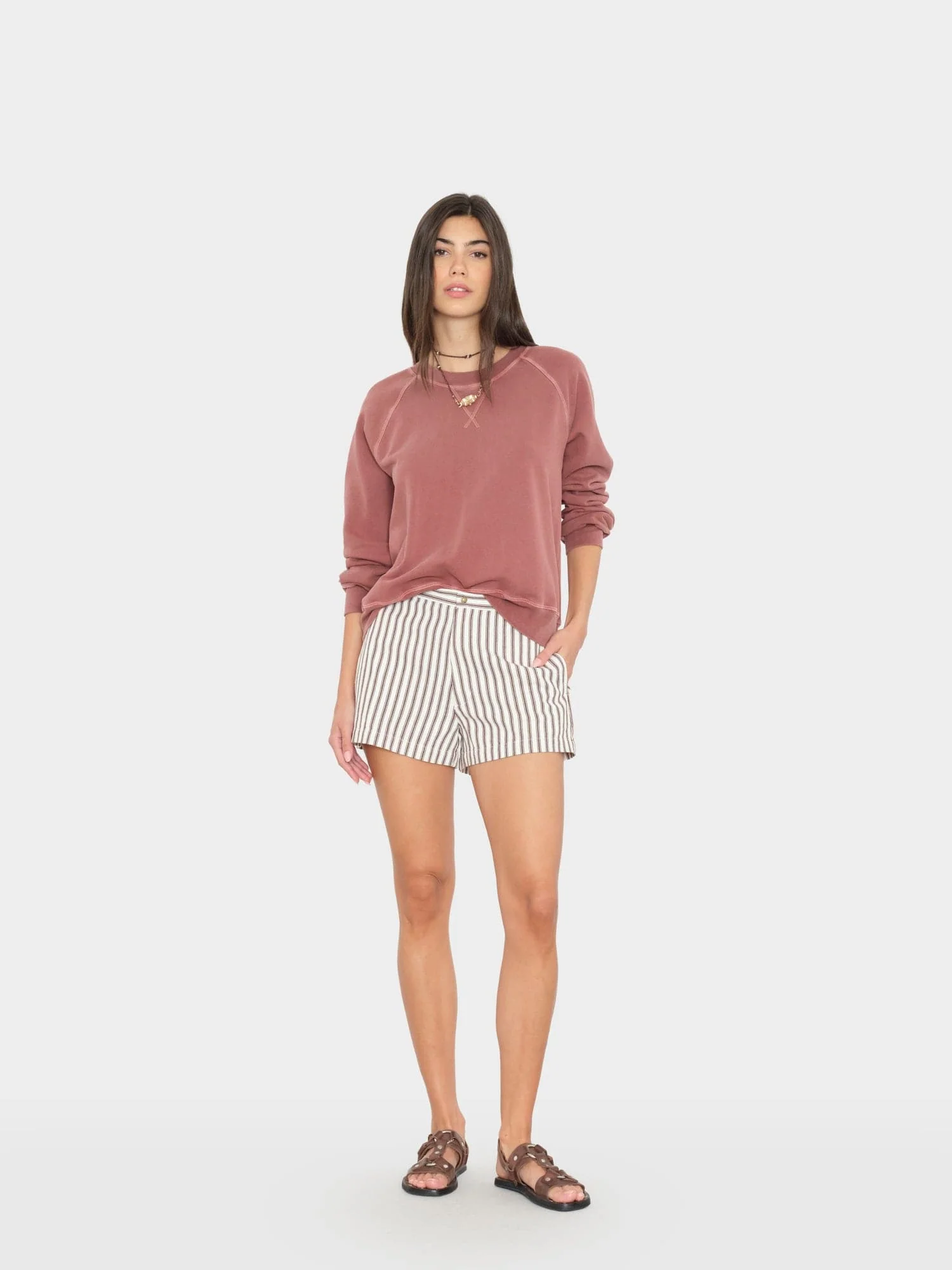 Brown Topaz Stripe Zane Short