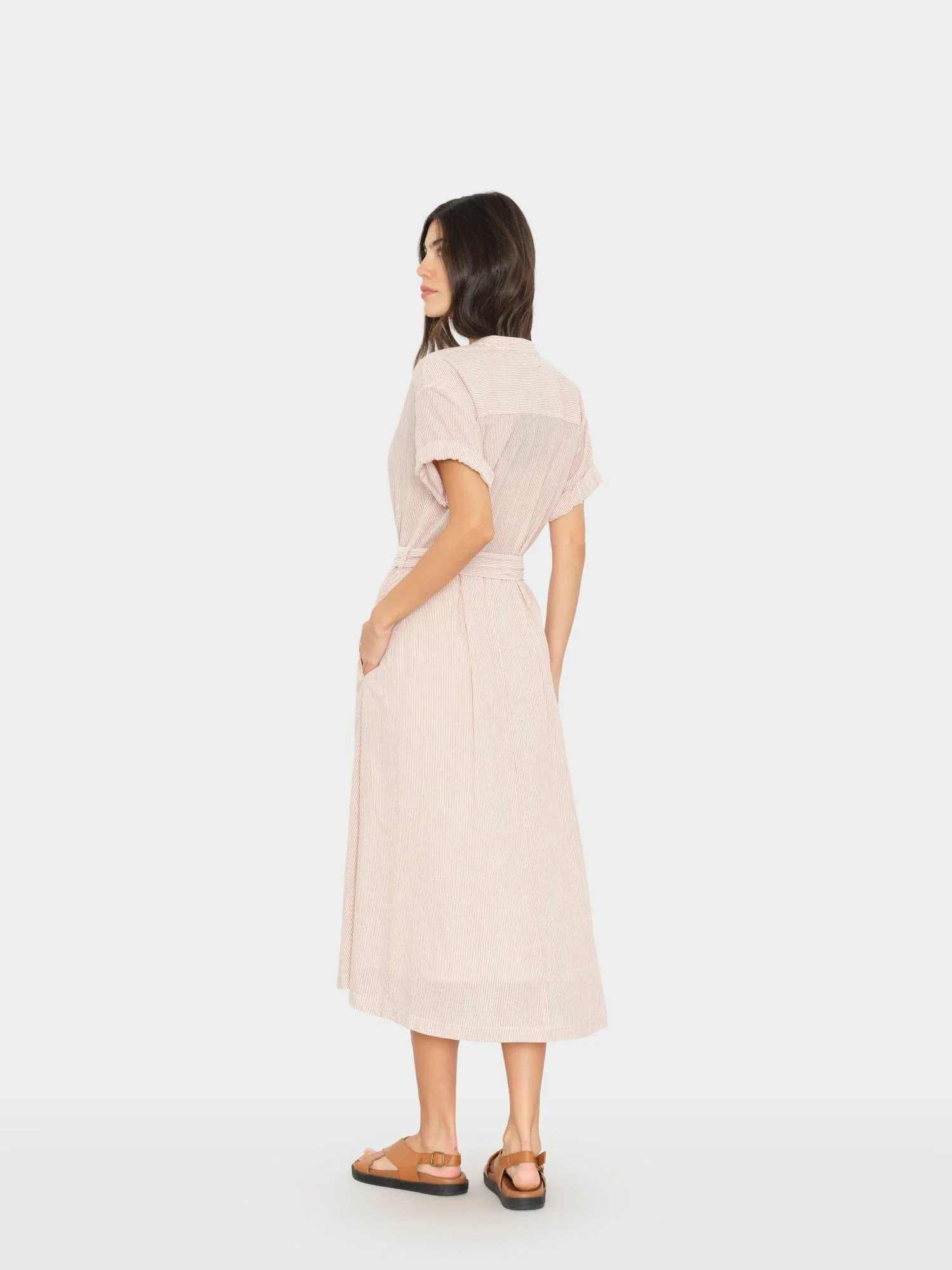 Burnt Sienna Stripe Cate Dress - Image 2