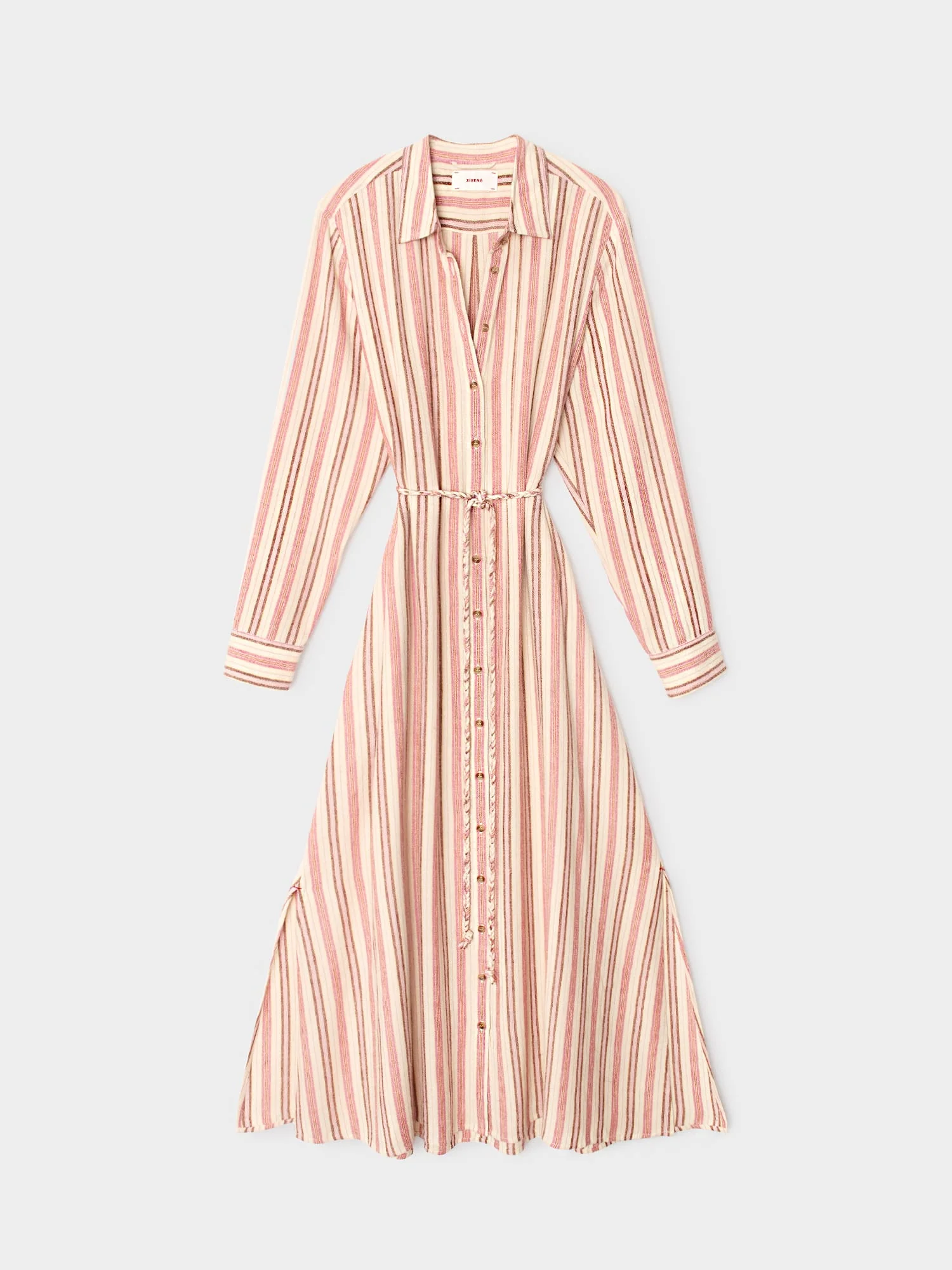 Dusty Pink Stripe Bowen Dress - Image 4