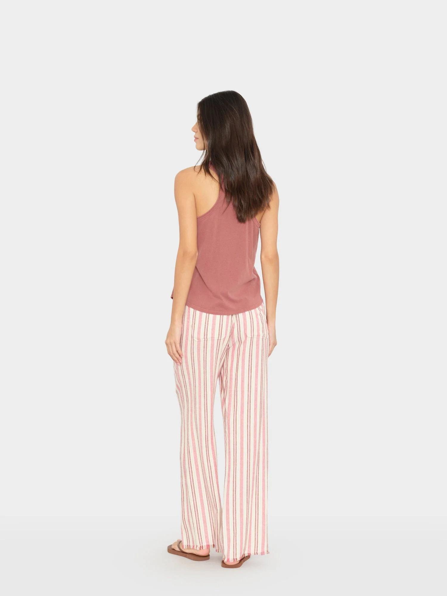 Dusty Pink Stripe Joseph Pant - Image 2
