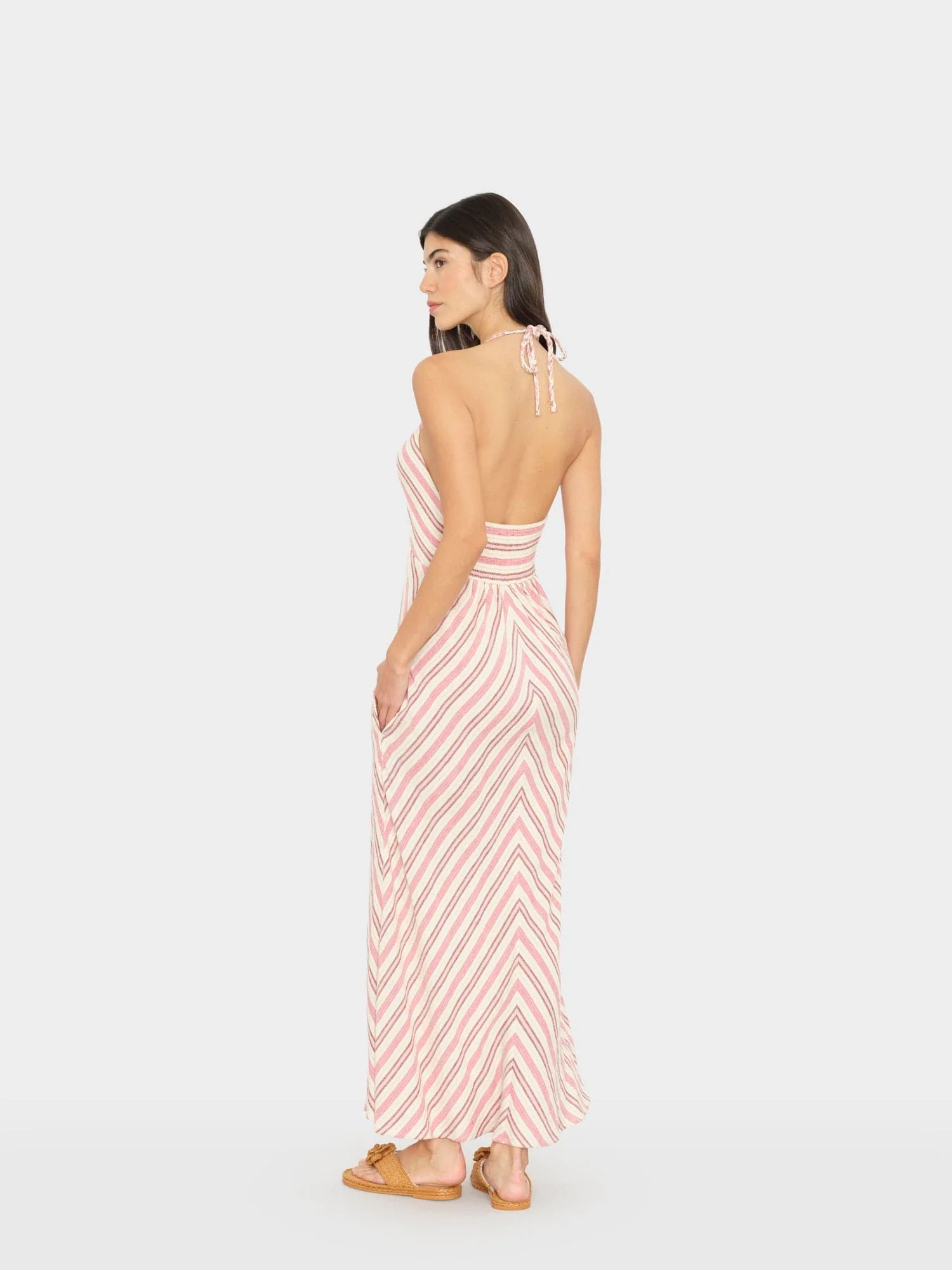 Dusty Pink Stripe Maggie Dress - Image 2