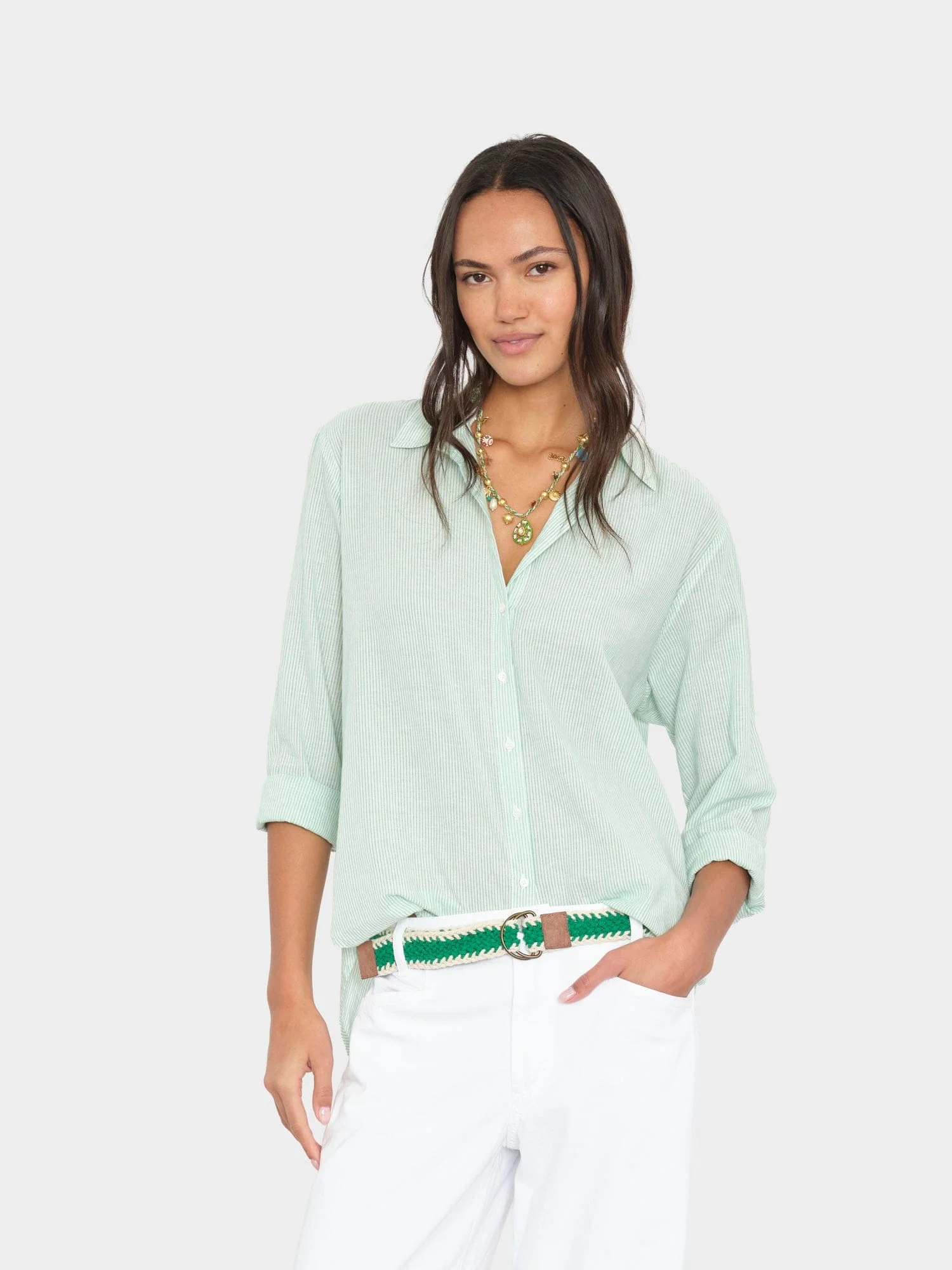 Fresh Mint Stripe Beau Shirt