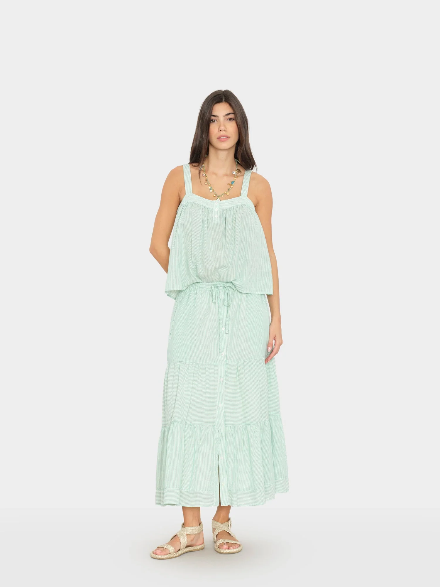 Fresh Mint Stripe Mckenna Skirt