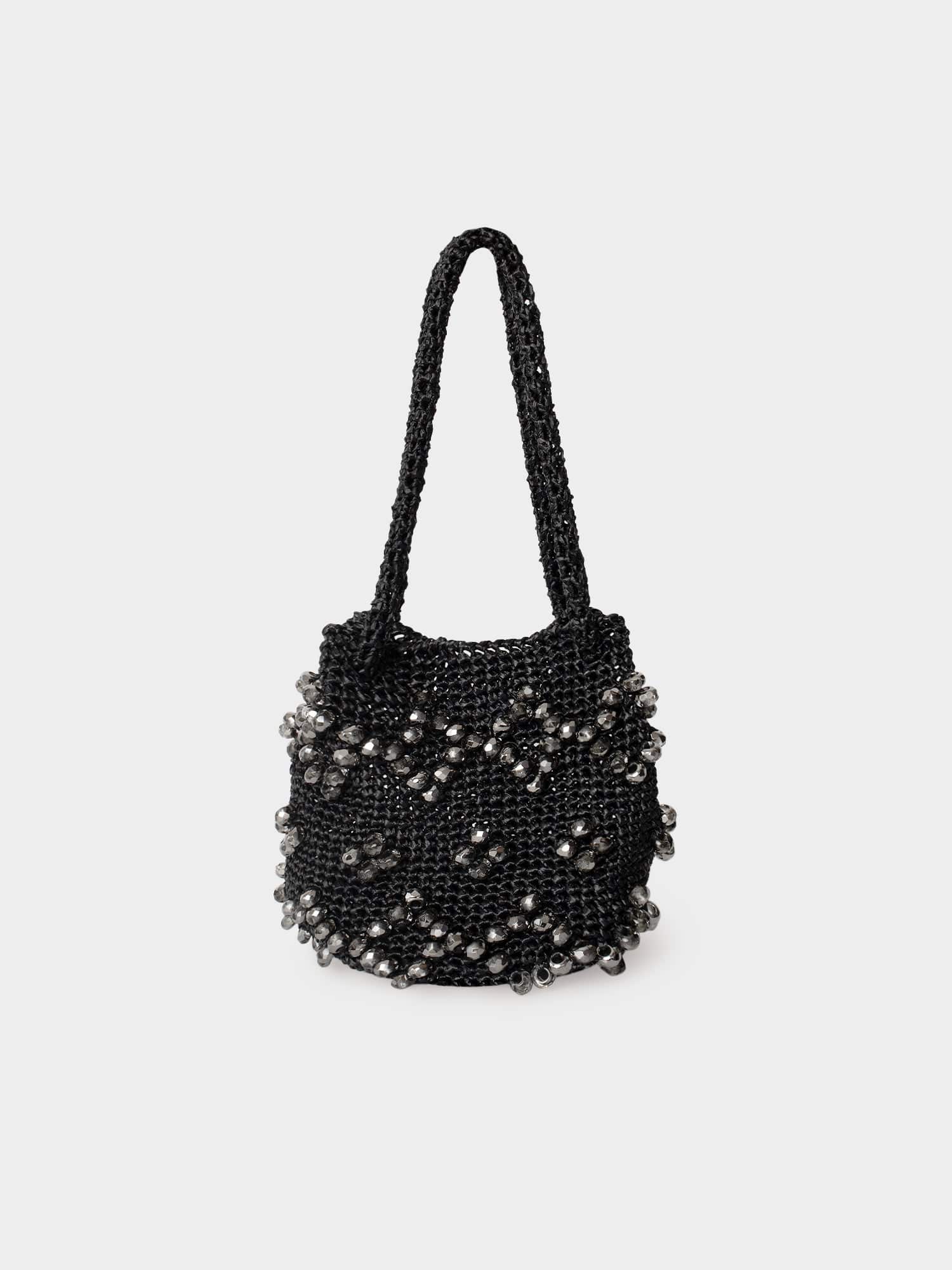 Black La Gemmé Mini Bucket Bag - Image 3