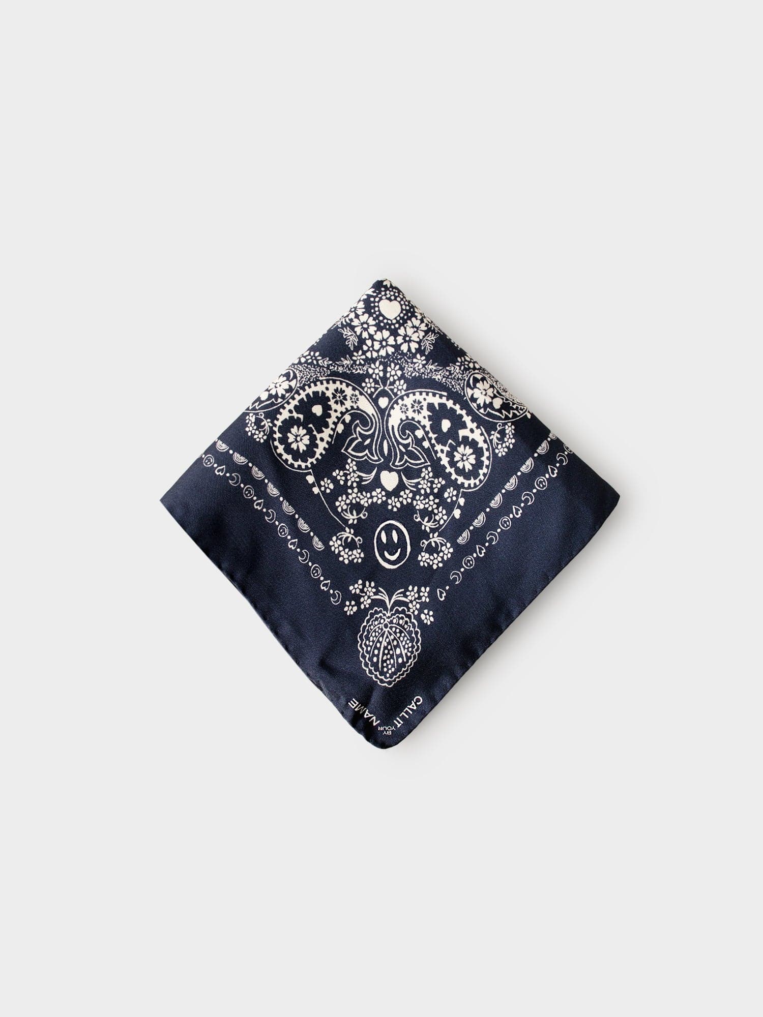 Navy Classic Silk Bandana - Image 3