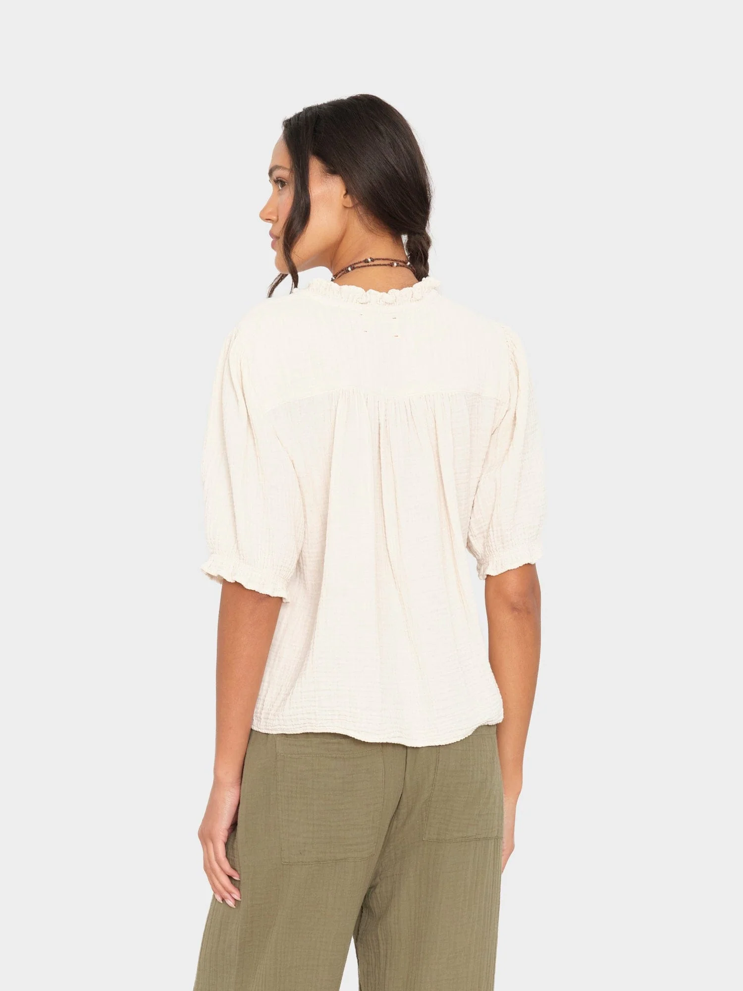 Oysterette Jenna Gauze Shirt - Image 2