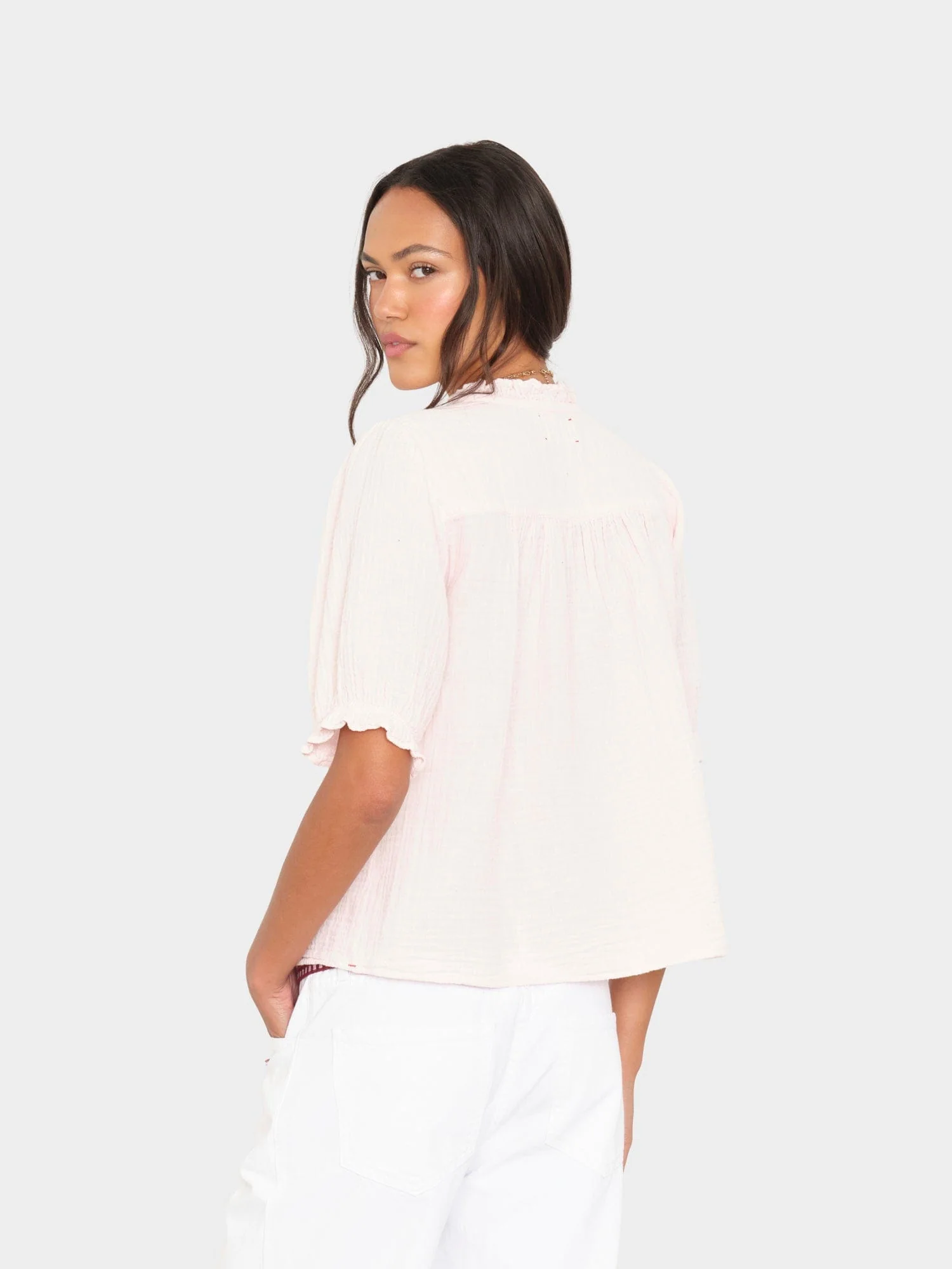 Pink Dawn Jenna Gauze Shirt - Image 3