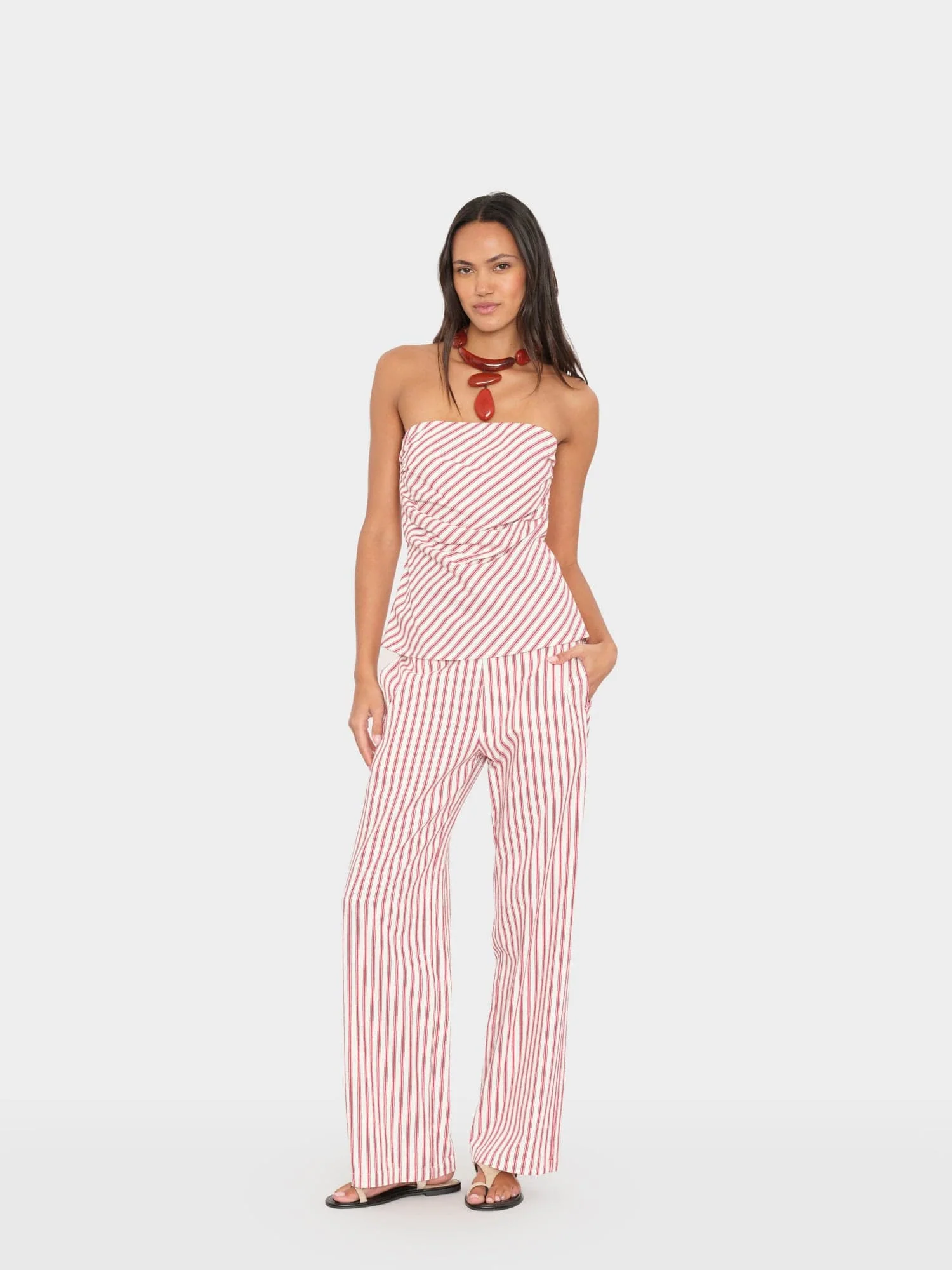 Red Clay Stripe Pascale Pant