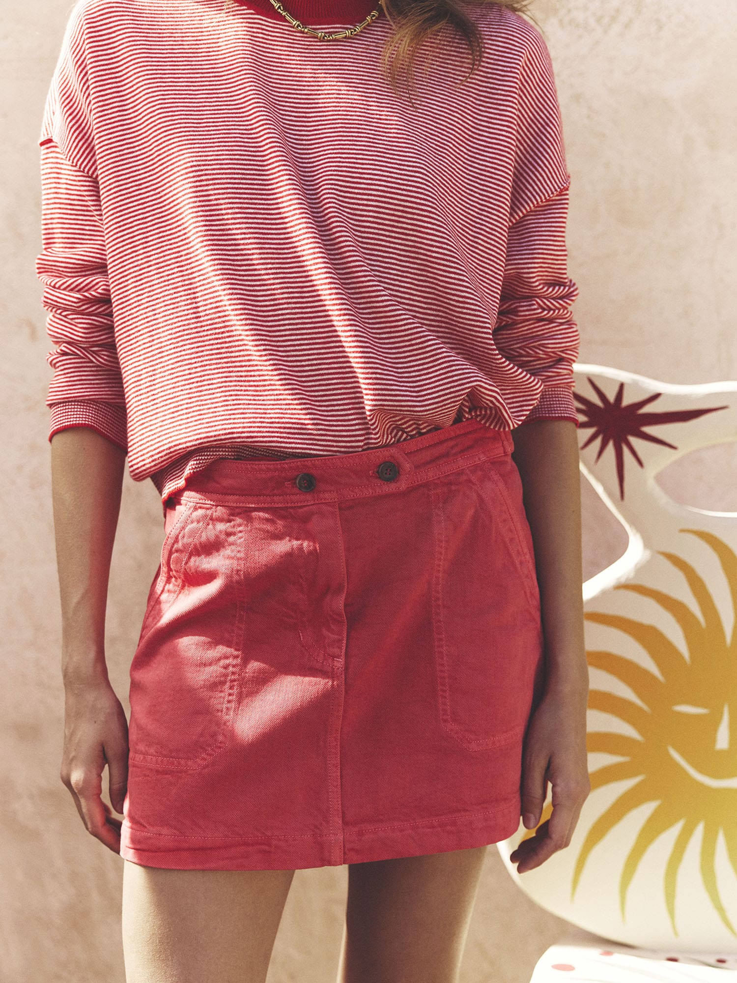 Red Light Lucia Denim Skirt - Image 4
