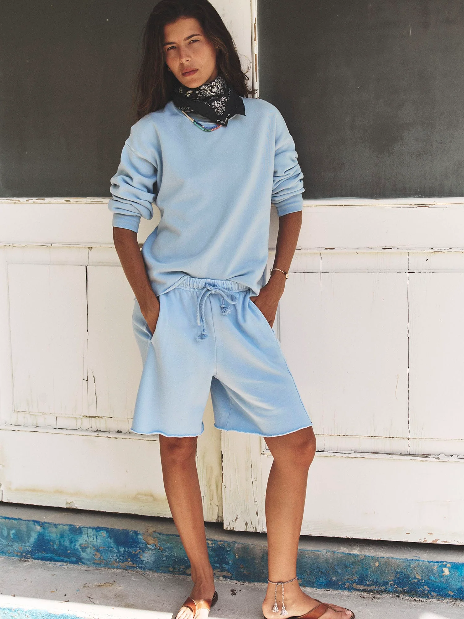 Seasalt Blue Rocco Terry Sweatshort - Image 2