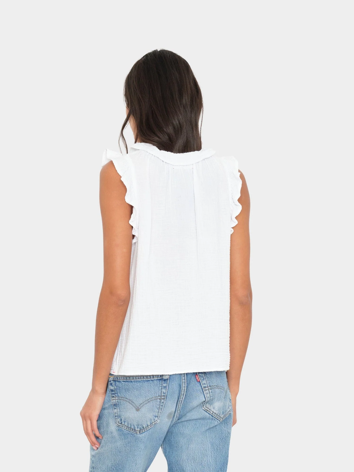 White Bex Gauze Top - Image 2