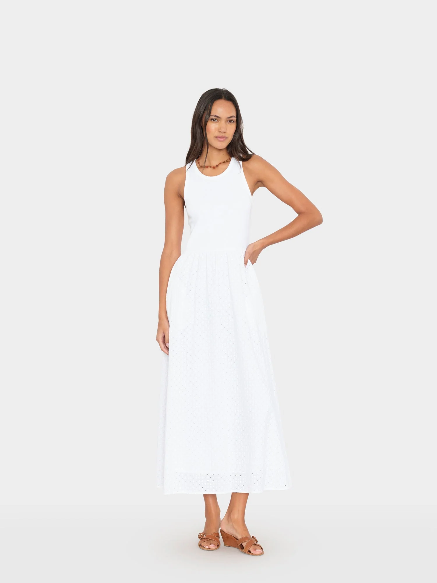 White Flynn Embroidered Dress