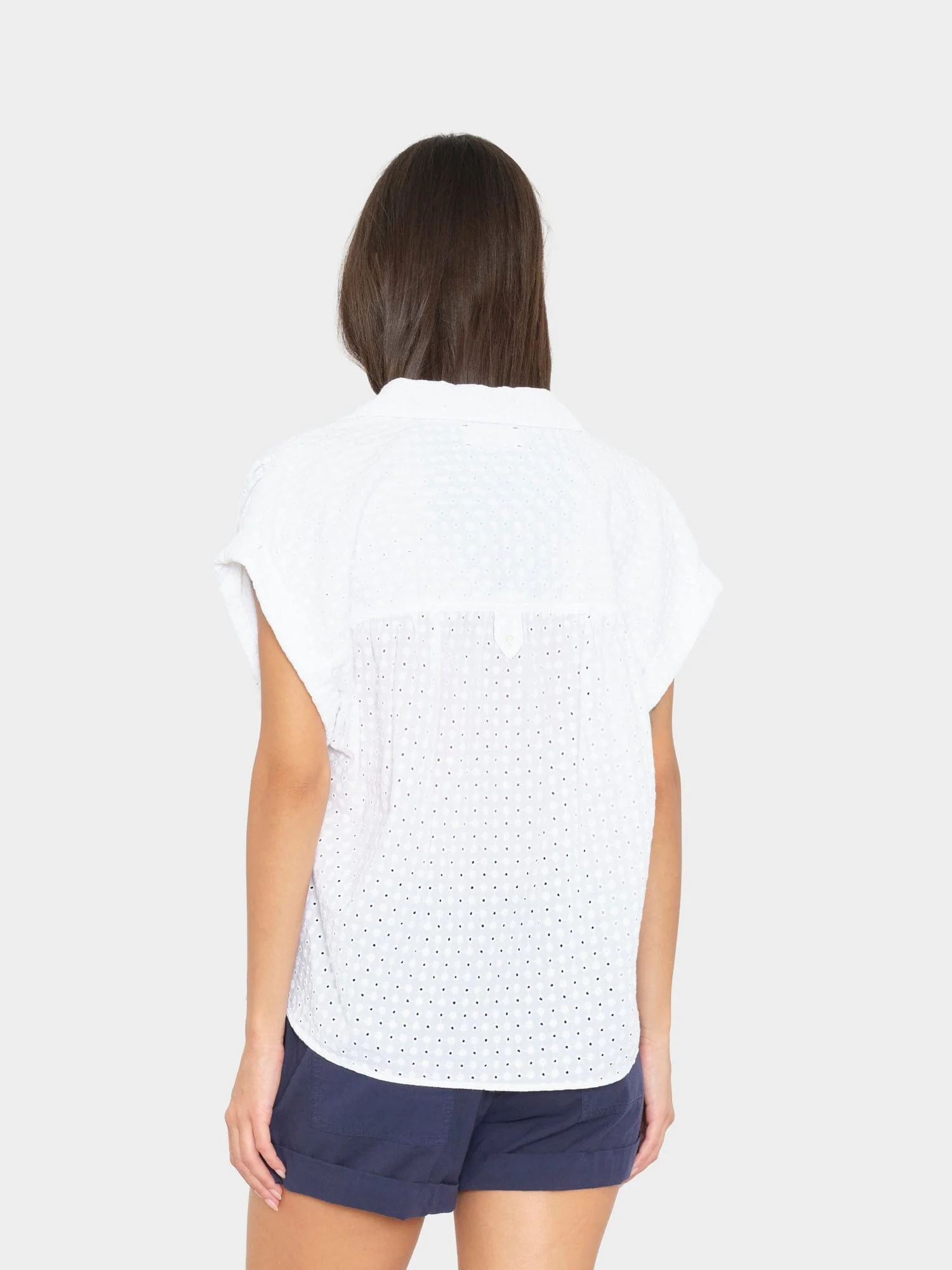 White Lexi Embroidered Shirt - Image 3