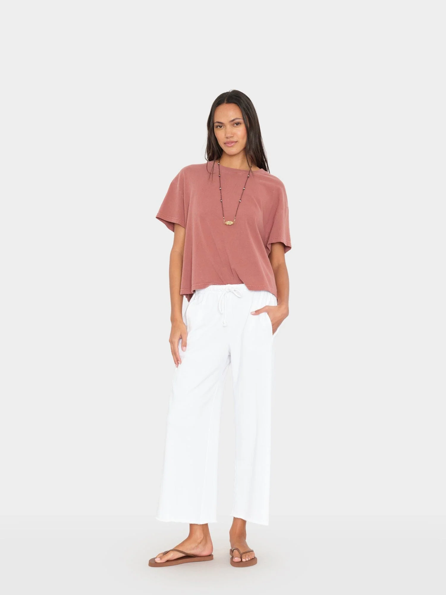 White Matteo Terry Sweatpant