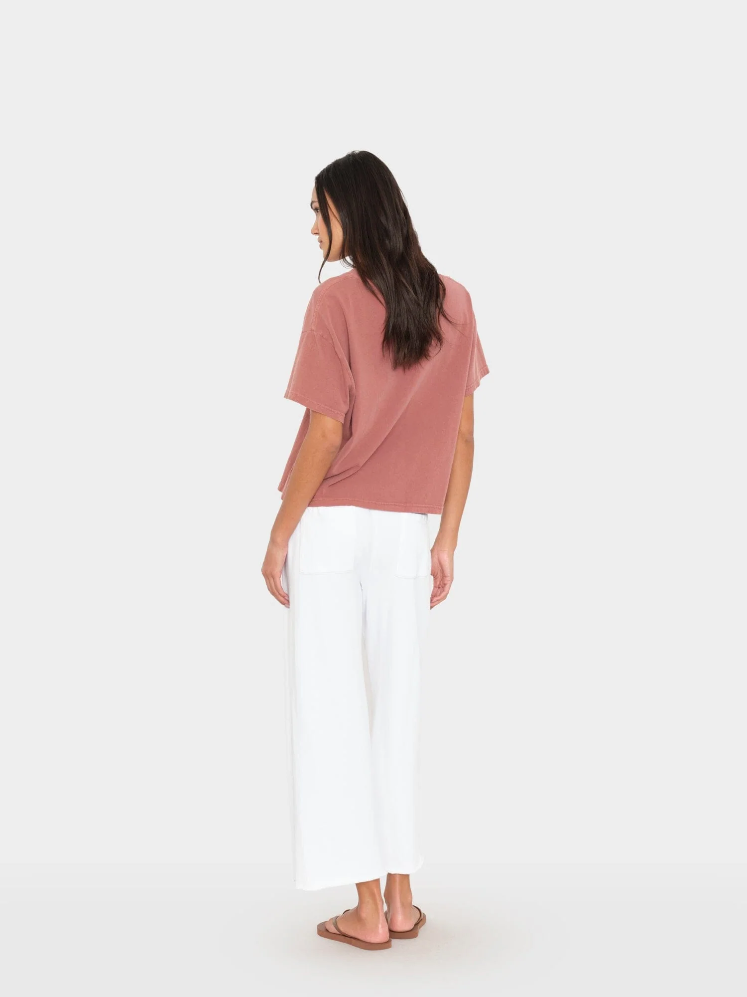 White Matteo Terry Sweatpant - Image 2